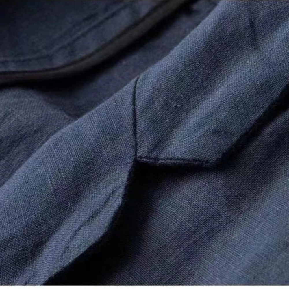 Men’s Elegant Linen Suit – Two-Piece Blazer and Trousers Set