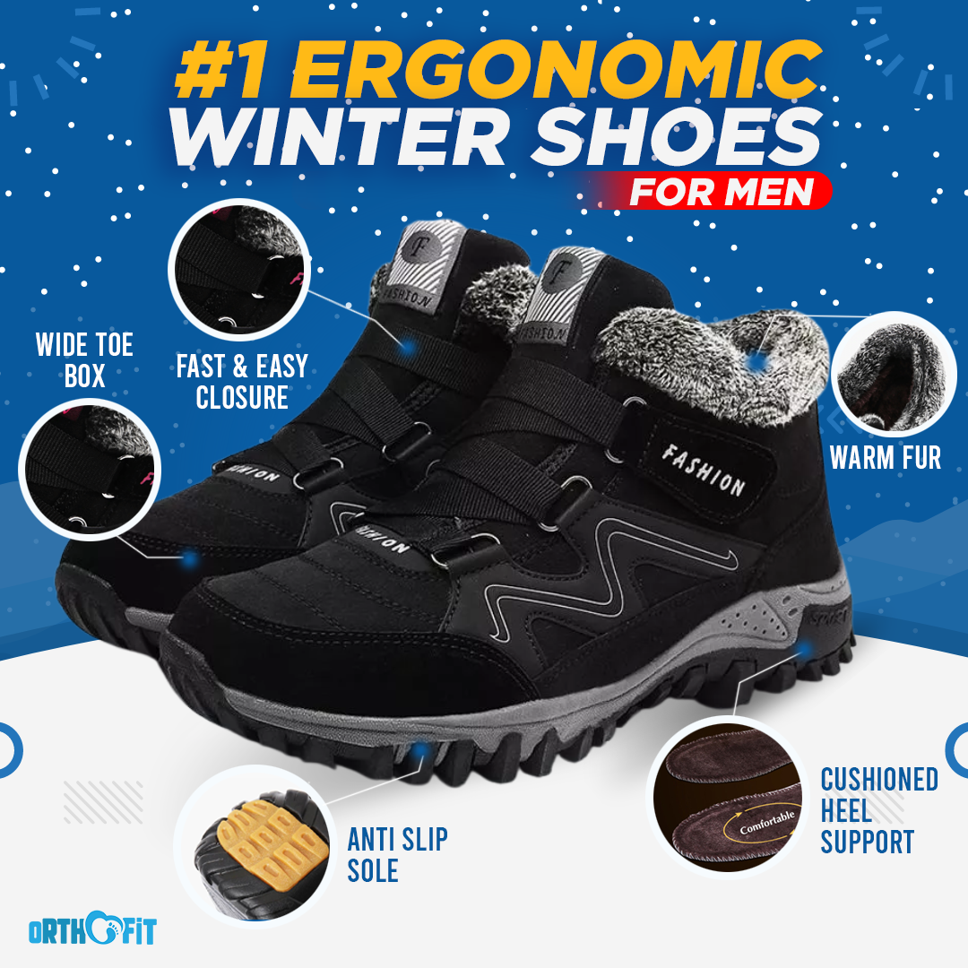 Men’s Orthopedic Winter Boots – Comfortable Warm Supportive Footwear for Cold Weather