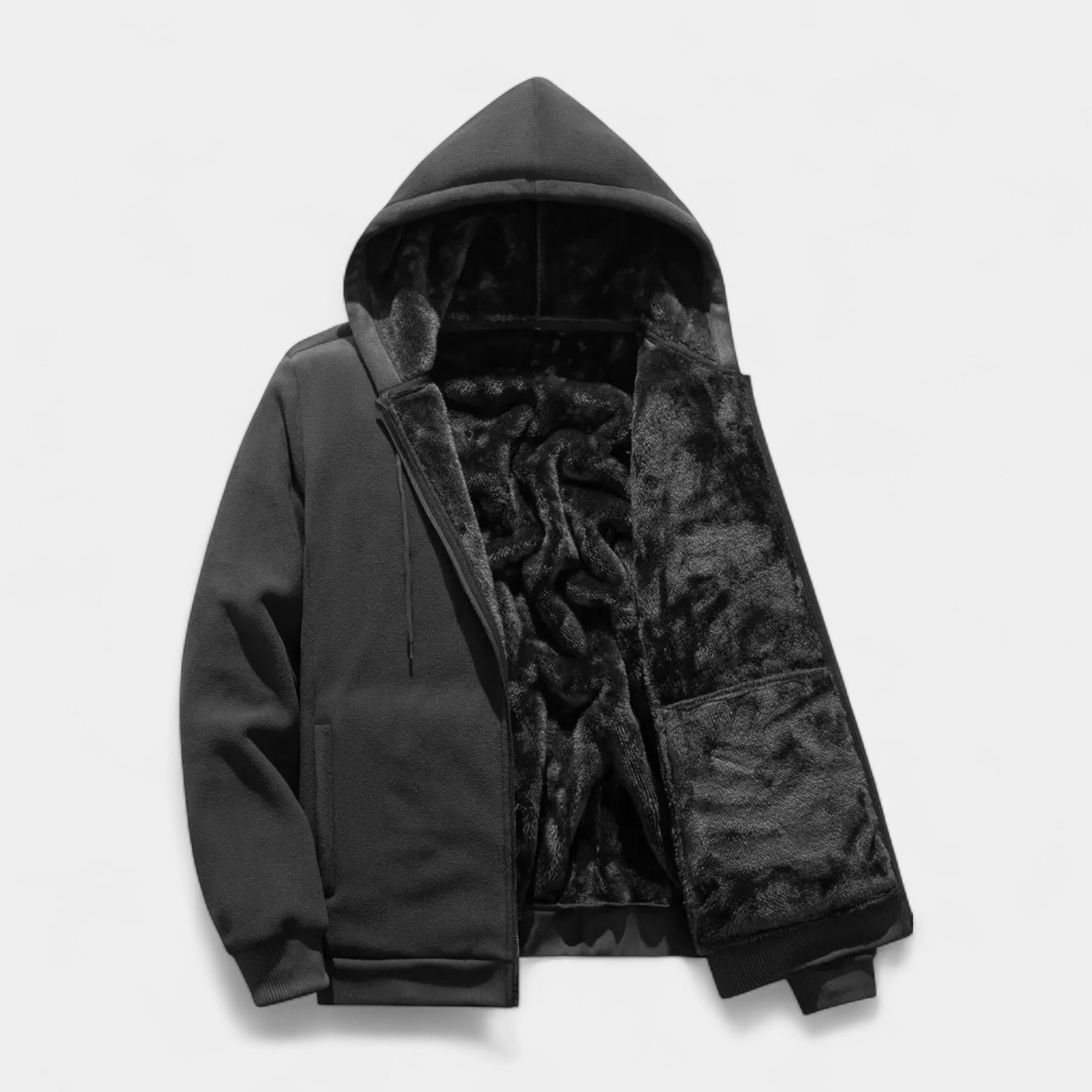 Dasfirin | Sherpa Fleece Zip Hoodie for Men