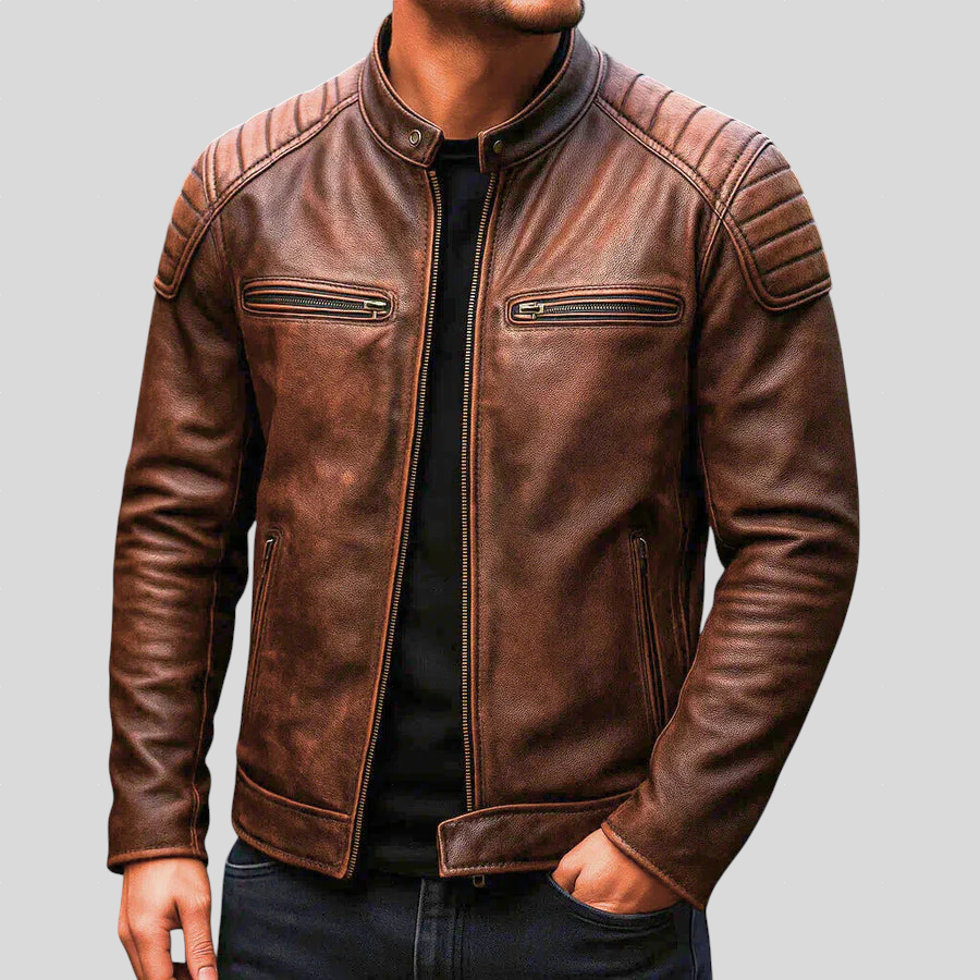 Samer Genuine Leather Jacket – Clean Design, Lasting Quality