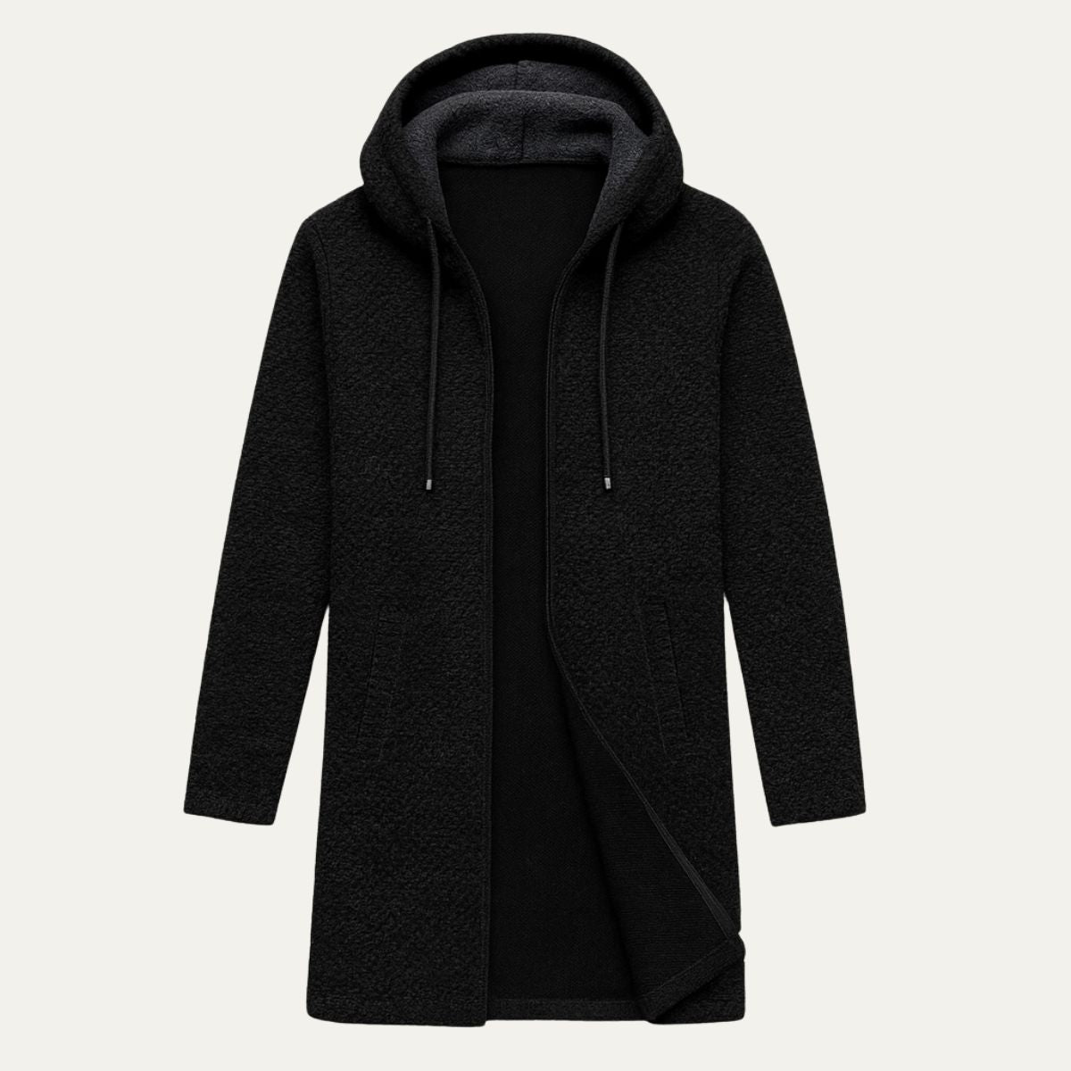 The Copenhagen Hooded Knit Cardigan – Men’s Longline Casual Coat