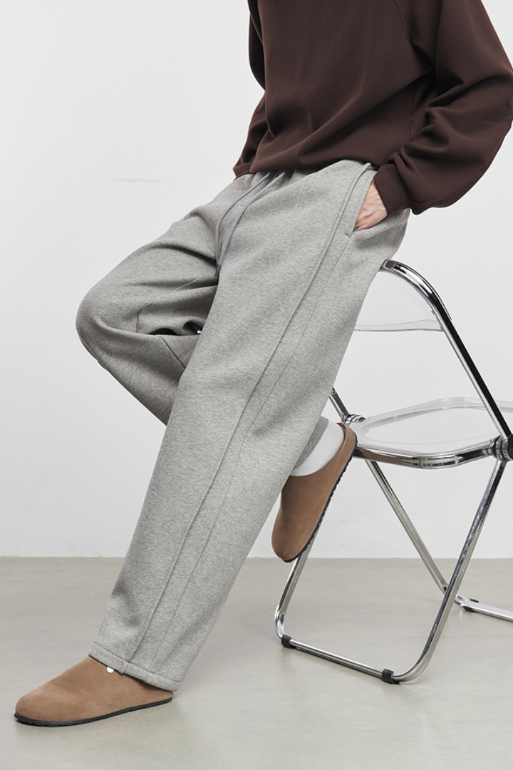 Core Cotton Men Fleece Sweatpants - Ash Gray
