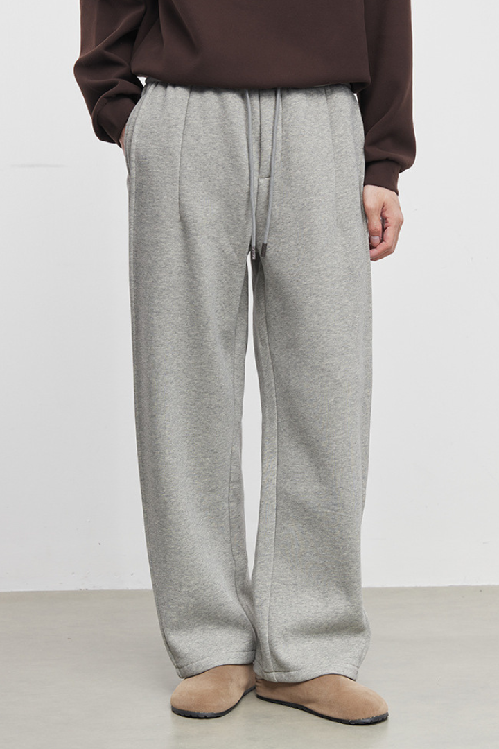 Core Cotton Men Fleece Sweatpants - Ash Gray