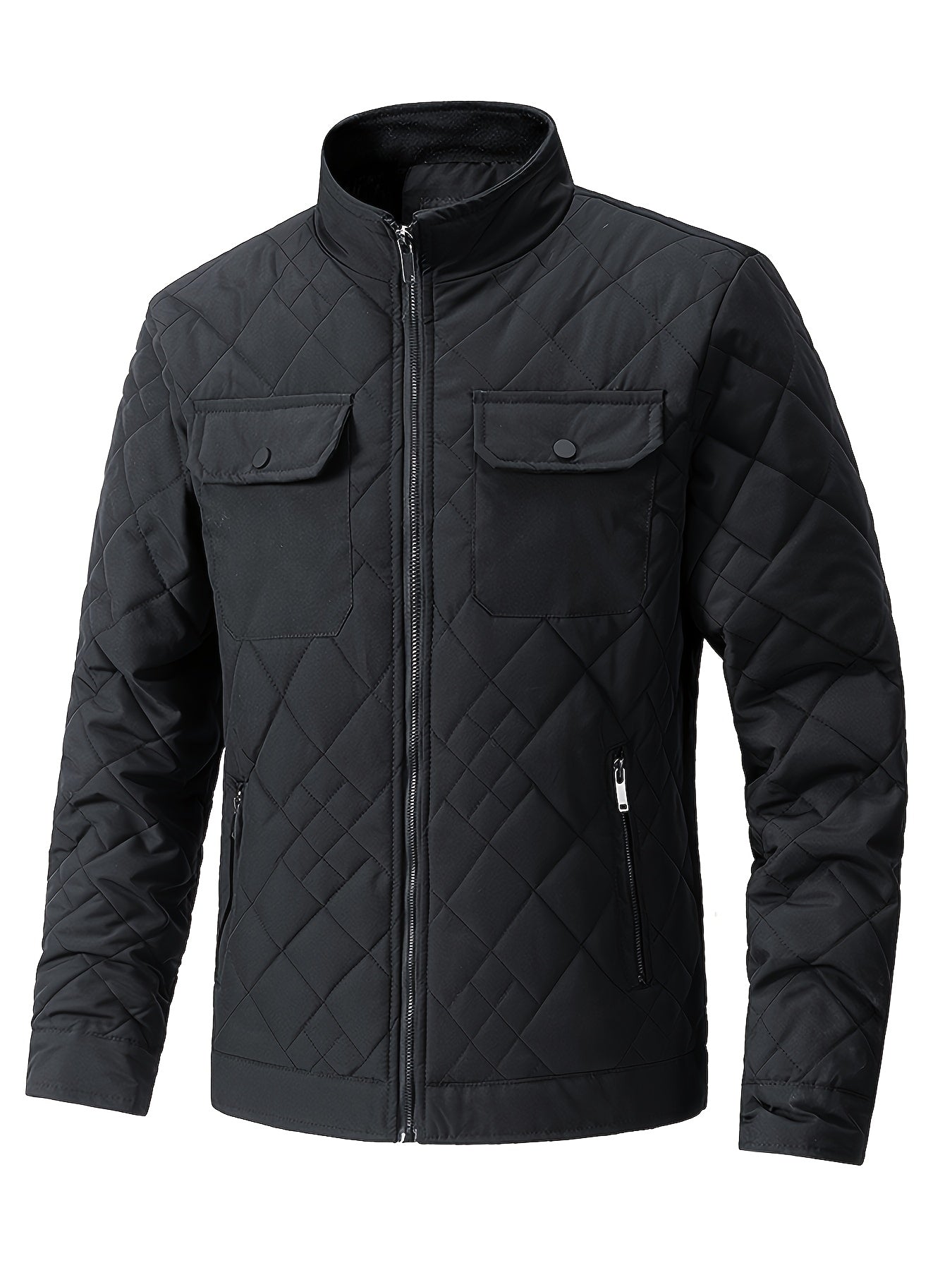 Men’s Full-Zip Outdoor Jacket – Heavy-Duty Warmth for Cold Weather Adventures