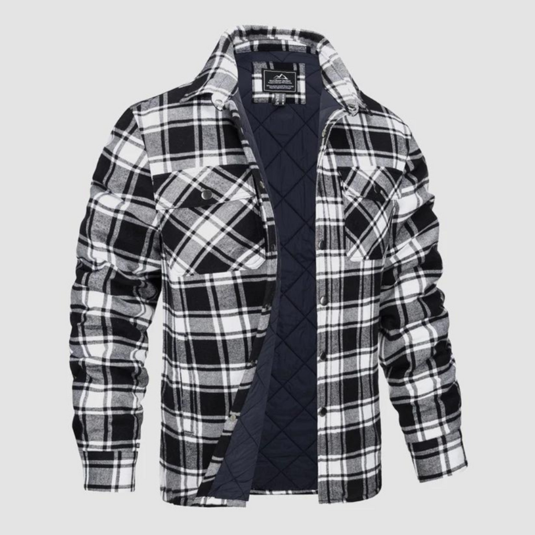 Men’s Lumber Pattern Jacket – Classic Utility Design
