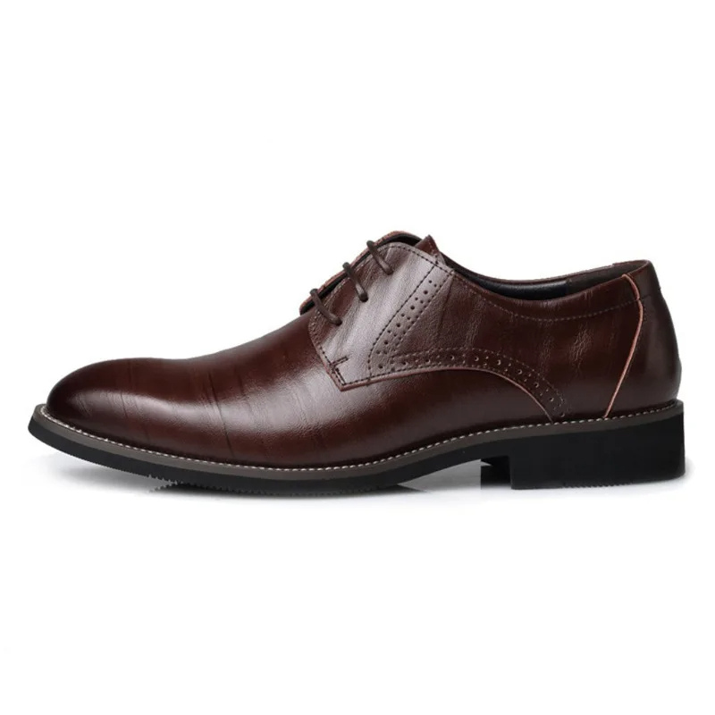 Men's Smart Vegan Leather Oxford Shoes with Classic Lace-Up Closure | Eco-Friendly Materials for All Seasons