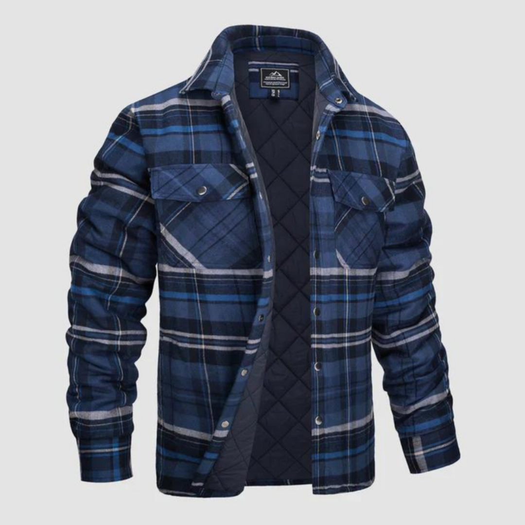 Men’s Lumber Pattern Jacket – Classic Utility Design