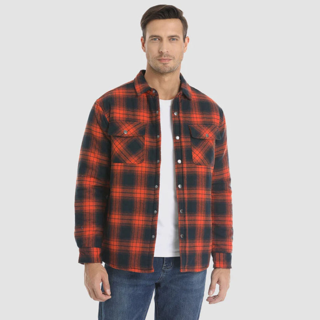 Men’s Lumber Pattern Jacket – Classic Utility Design