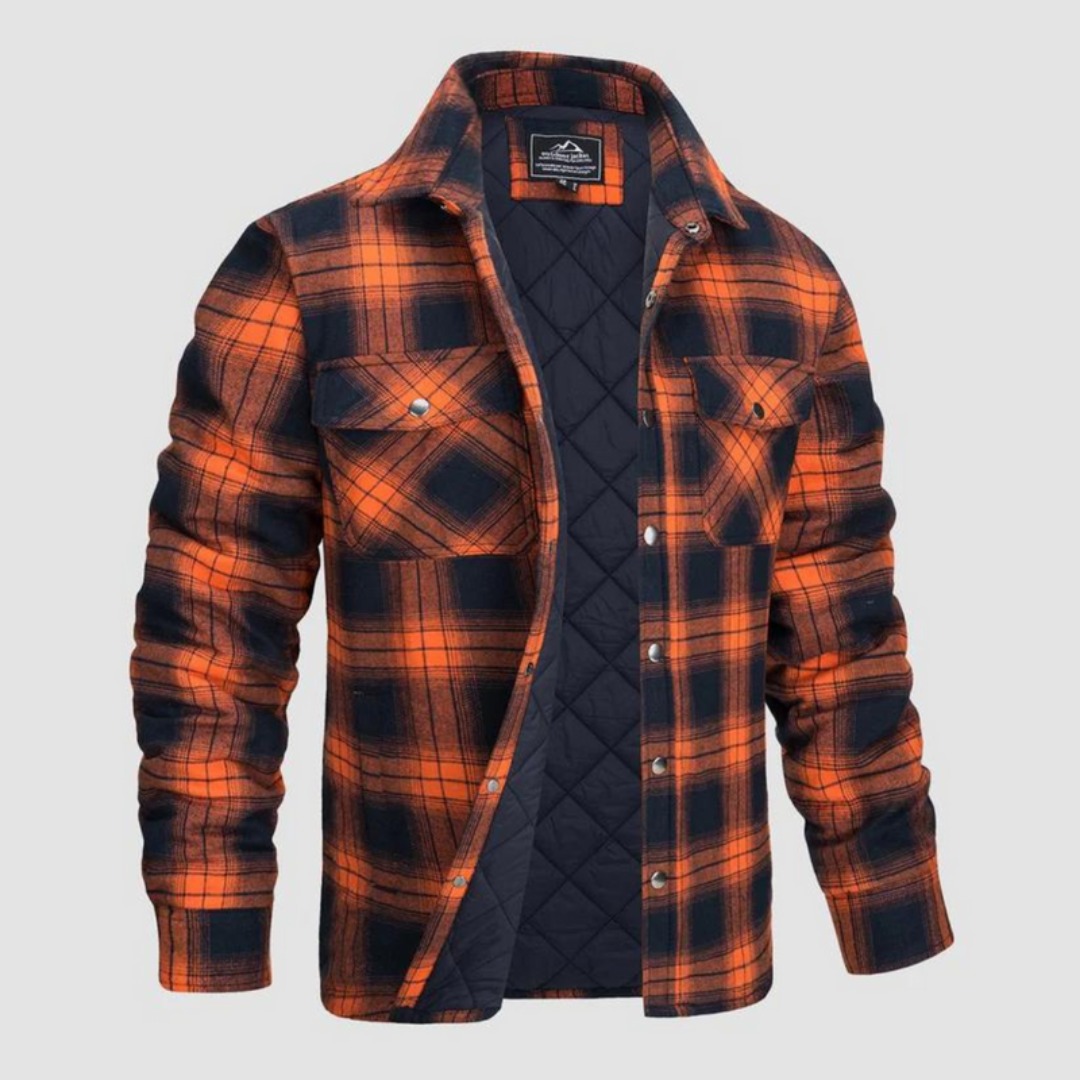 Men’s Lumber Pattern Jacket – Classic Utility Design