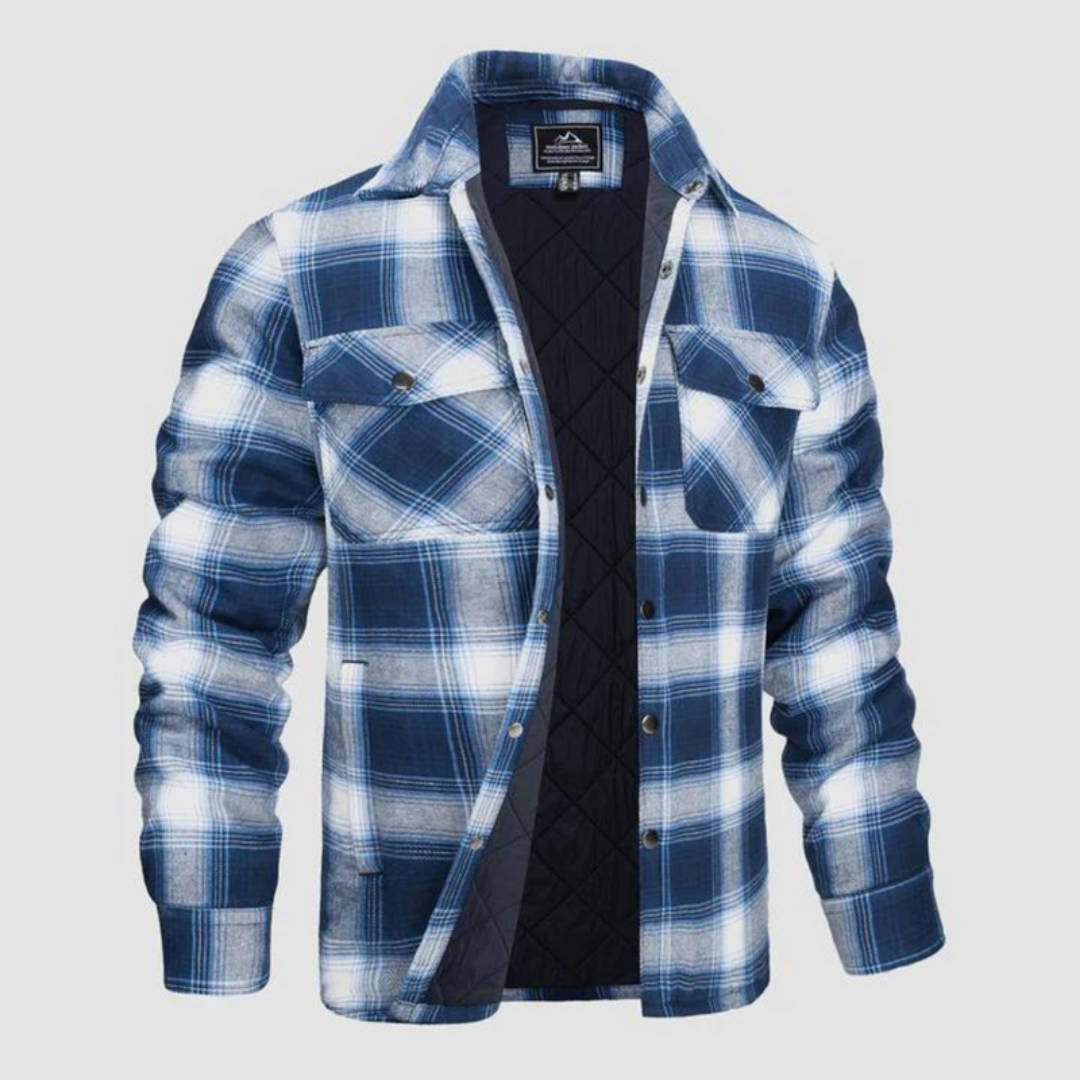 Men’s Lumber Pattern Jacket – Classic Utility Design