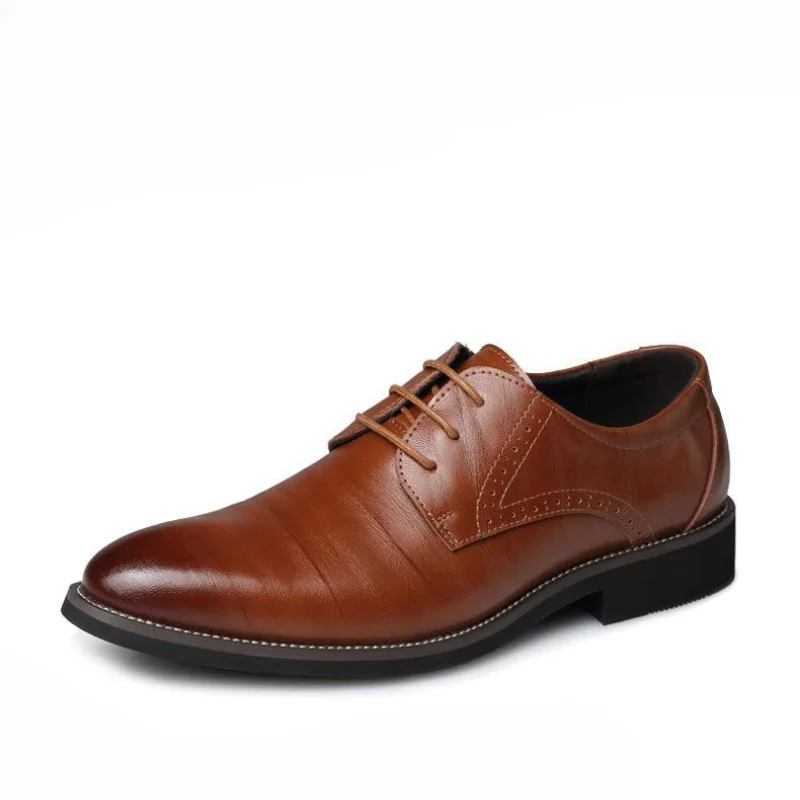 Men's Smart Vegan Leather Oxford Shoes with Classic Lace-Up Closure | Eco-Friendly Materials for All Seasons