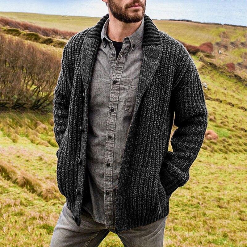 Men's Cardigan - Heavy Knit - Open Front - Comfortable and Stylish Fit