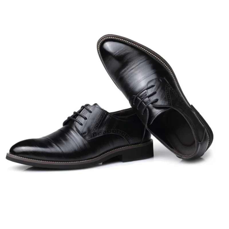 Men's Smart Vegan Leather Oxford Shoes with Classic Lace-Up Closure | Eco-Friendly Materials for All Seasons