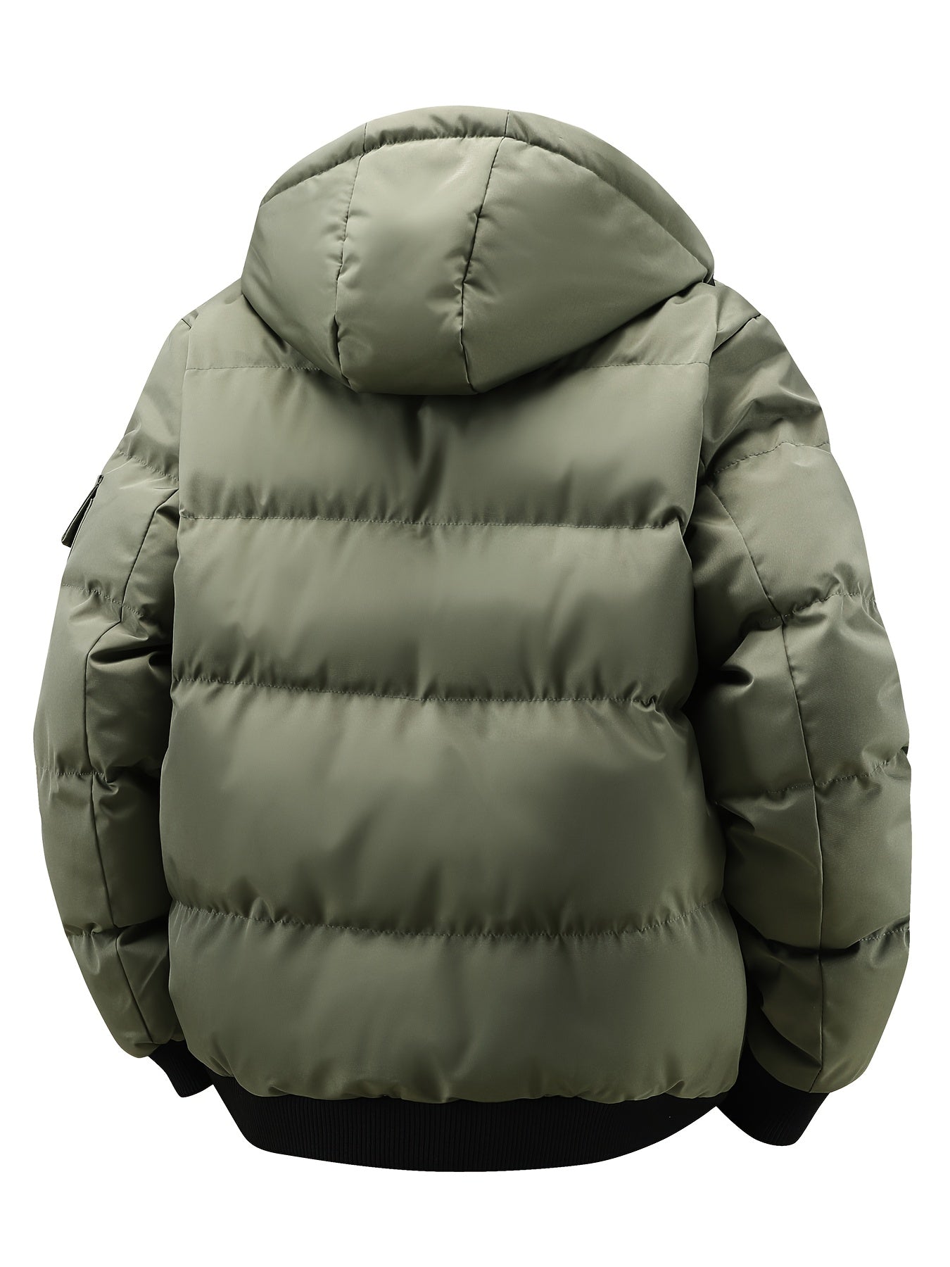 Men’s Heavy-Duty Winter Hooded Jacket – Durable Full-Zip Outerwear for Cold Weather