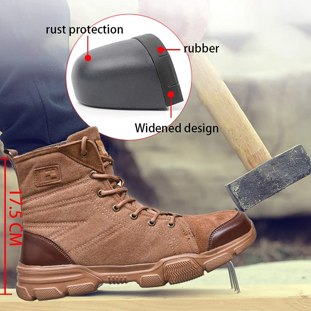 Men’s Steel Toe Military Safety Boots – Durable Work & Tactical Footwear | Anti-Slip Protection
