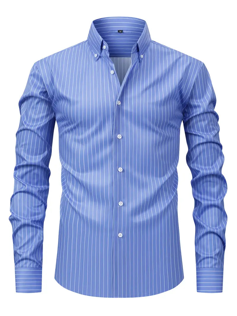 Hugo Men’s Striped Button-Up Shirt Blouse
