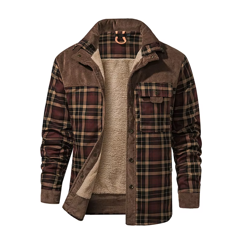 Men’s Sherpa-Lined Flannel Jacket