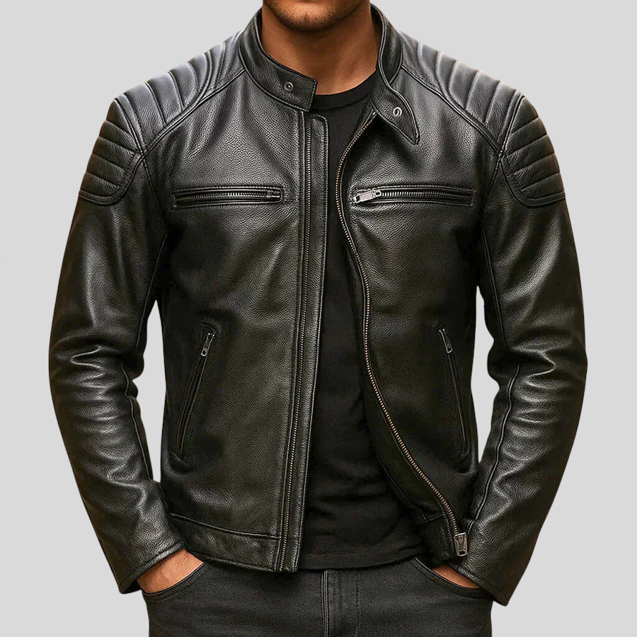 Samer Genuine Leather Jacket – Clean Design, Lasting Quality