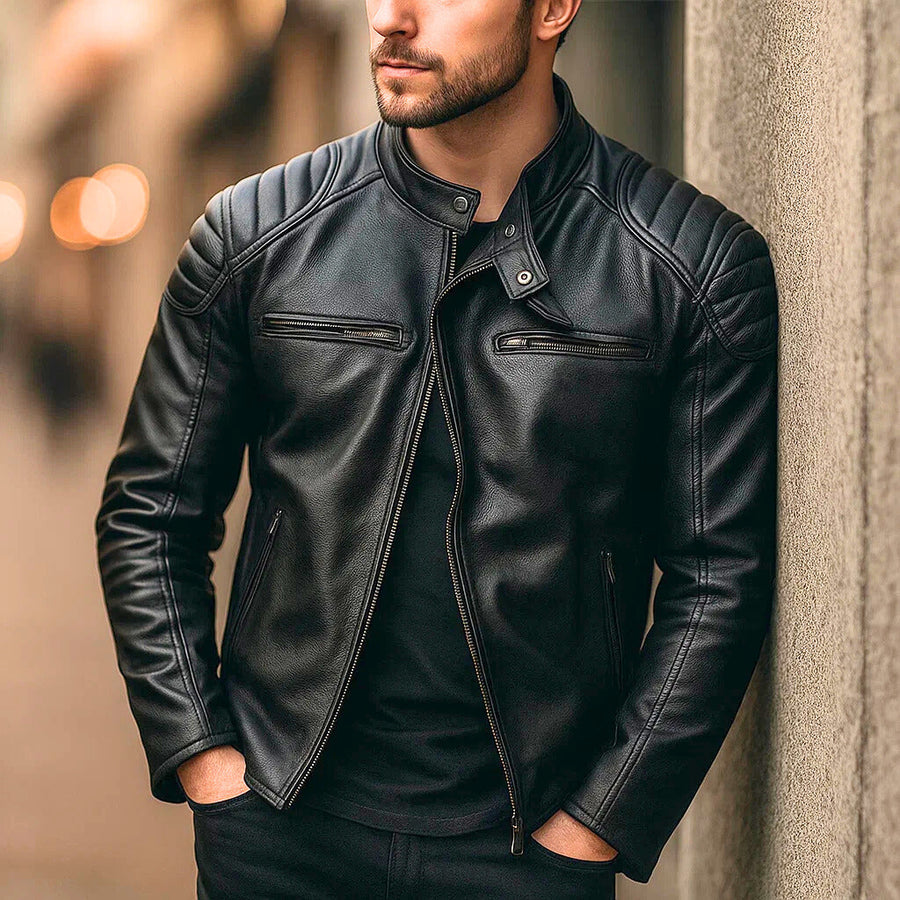 Samer Genuine Leather Jacket – Clean Design, Lasting Quality