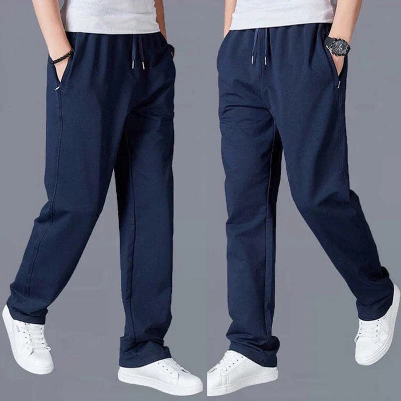 Men's Joggers - Soft Cotton - Relaxed Fit - Elastic Waist with Drawstring - Pocket Design