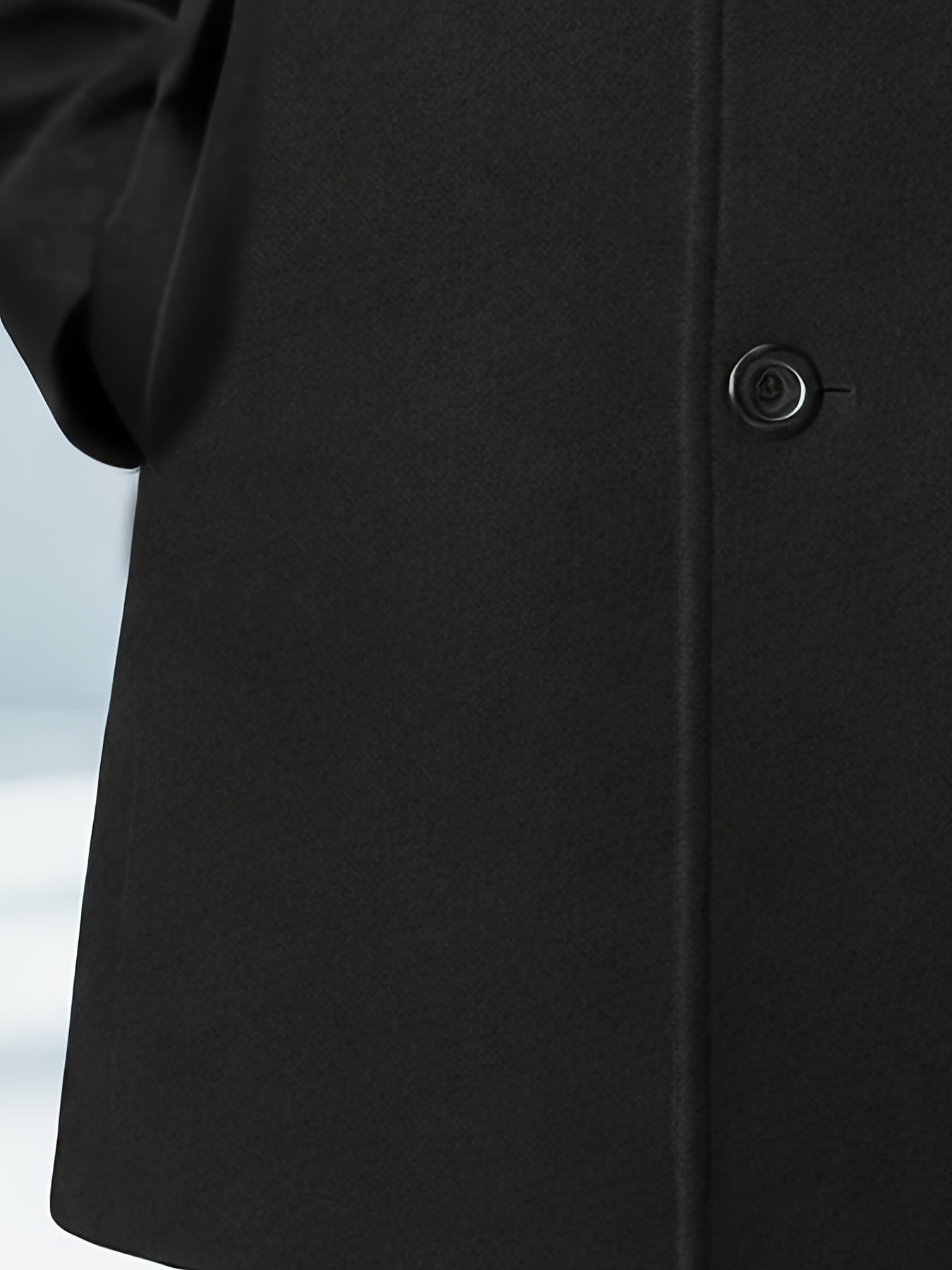 Men's Black Light Business Mid-Length Trench Coat for Autumn and Winter - British Style