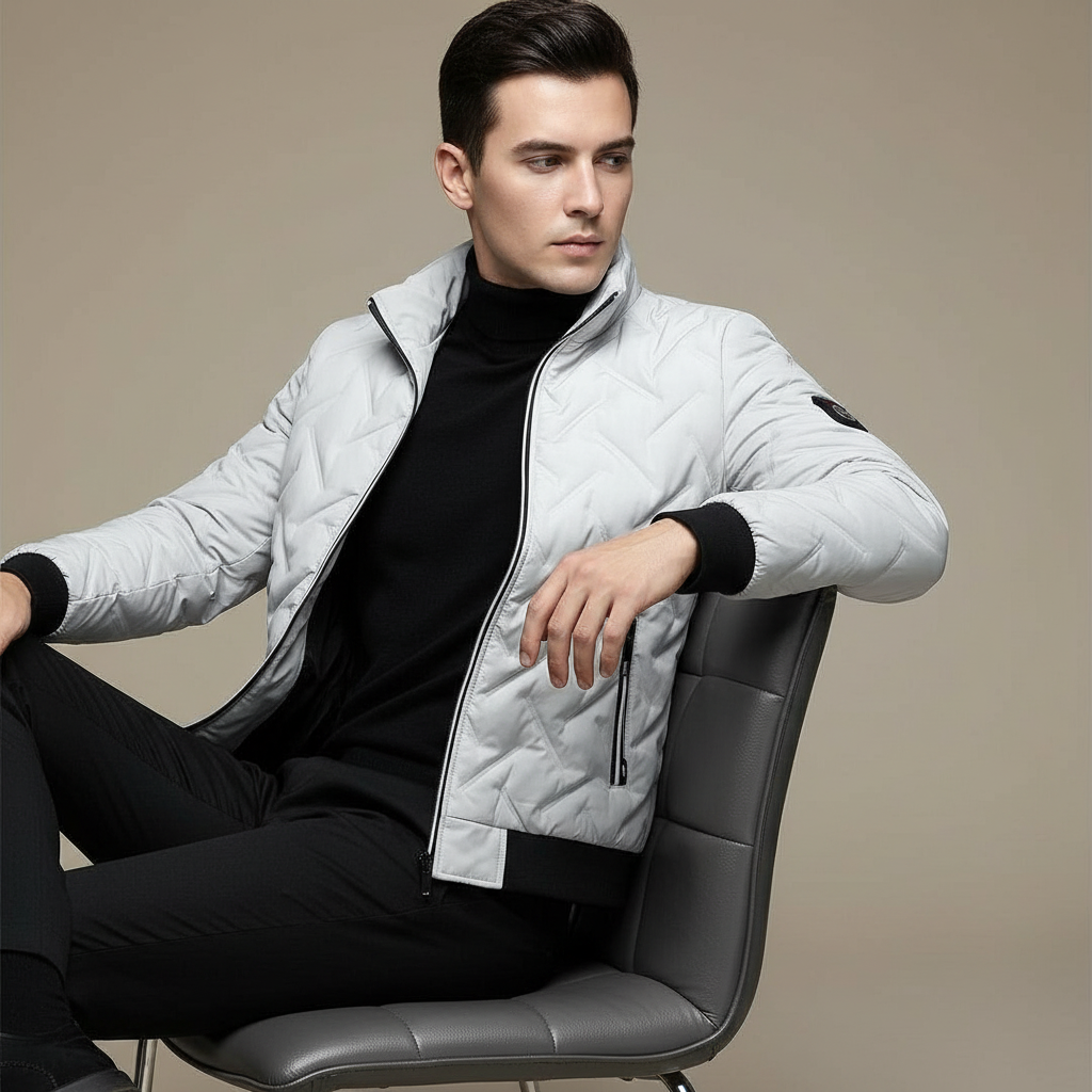 Vario Men’s Jacket with Velvet Finish – Soft Touch Outerwear