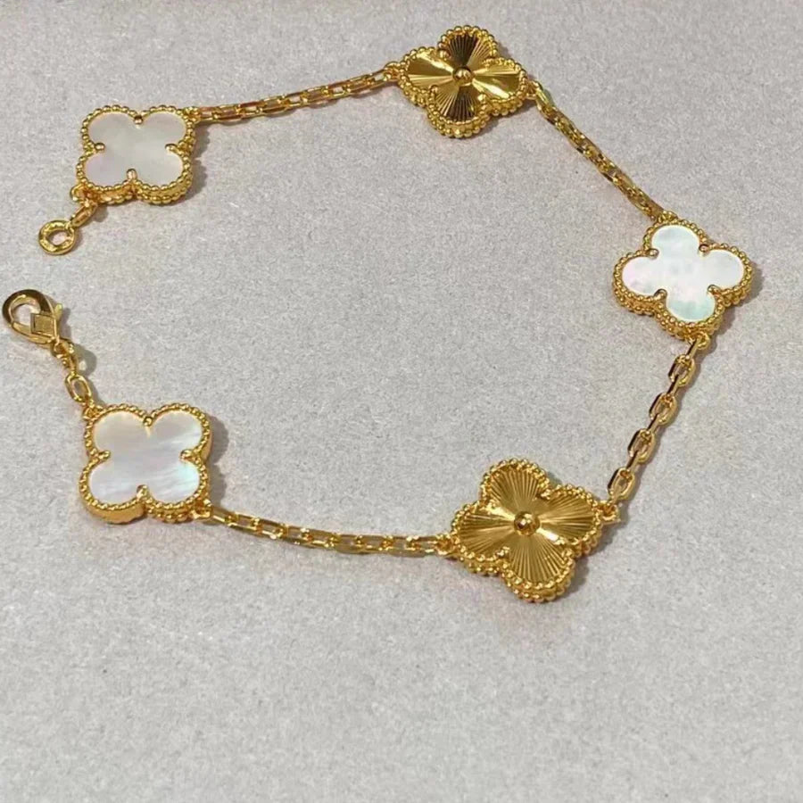 Abby - 18k Gold-Plated Clover Leaf Bracelet
