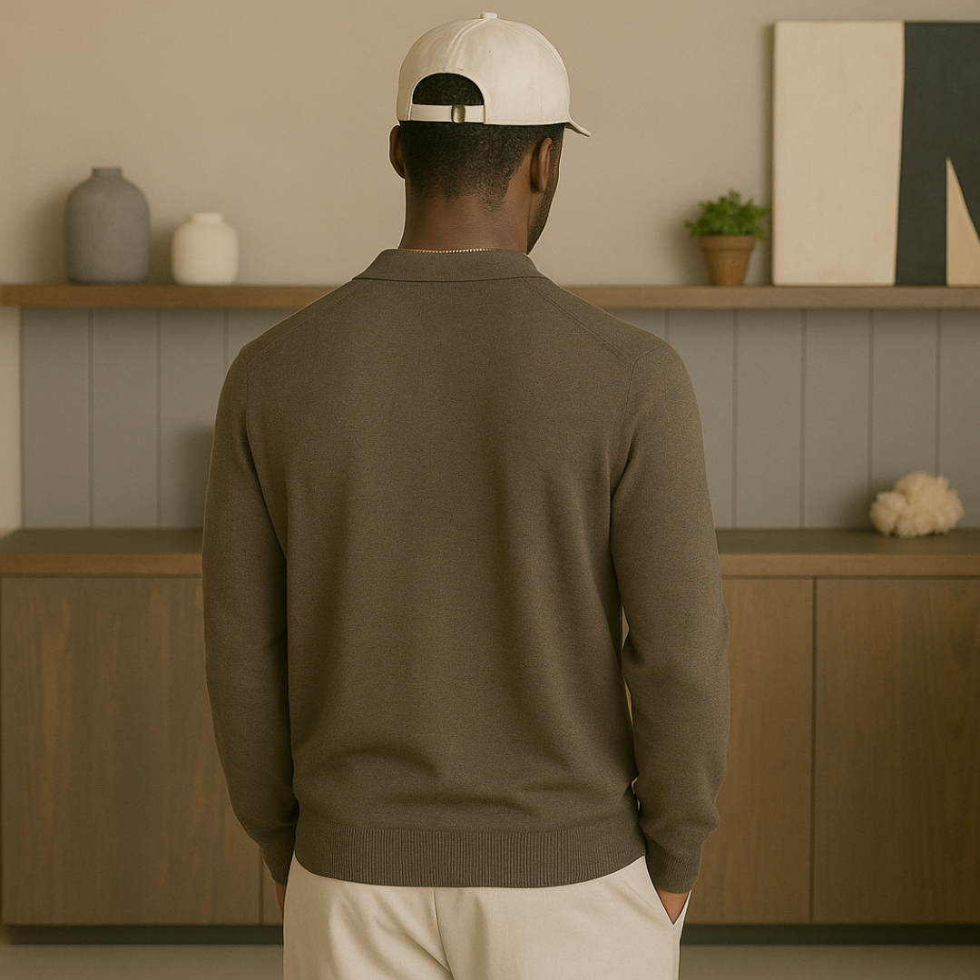 Cashmere Polo Shirt with Button Closure – Luxurious Softness and Tailored Fit for Versatile Style