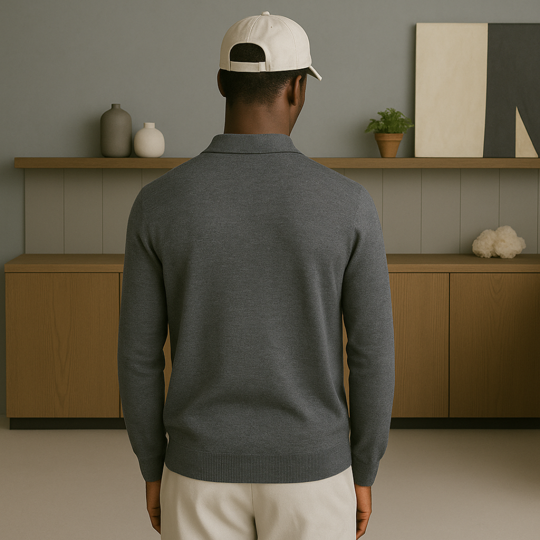 Cashmere Polo Shirt with Button Closure – Luxurious Softness and Tailored Fit for Versatile Style