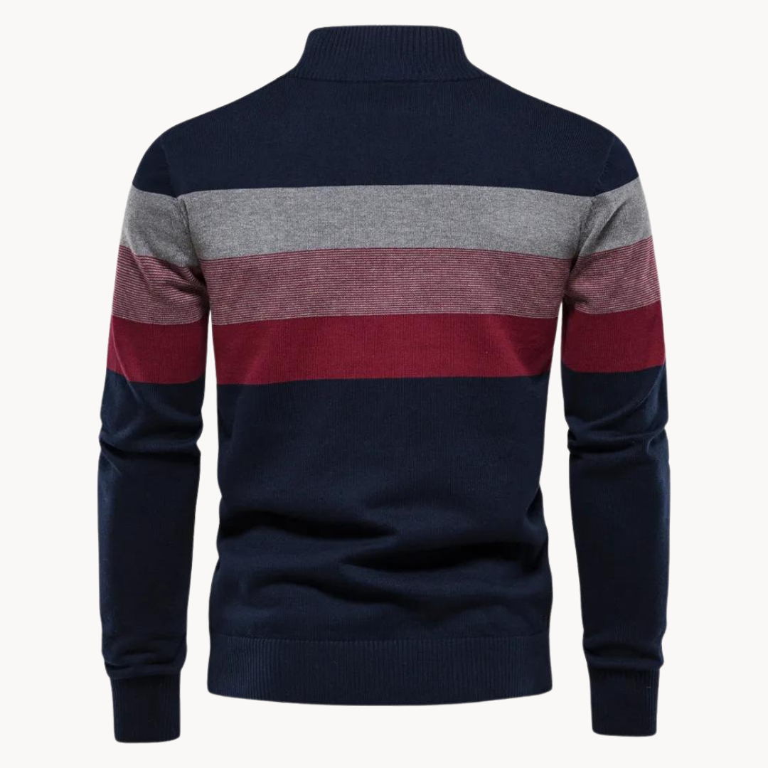 Men’s Quarter-Zip Sweater – Classic Knitted Sweater with Zipper Collar