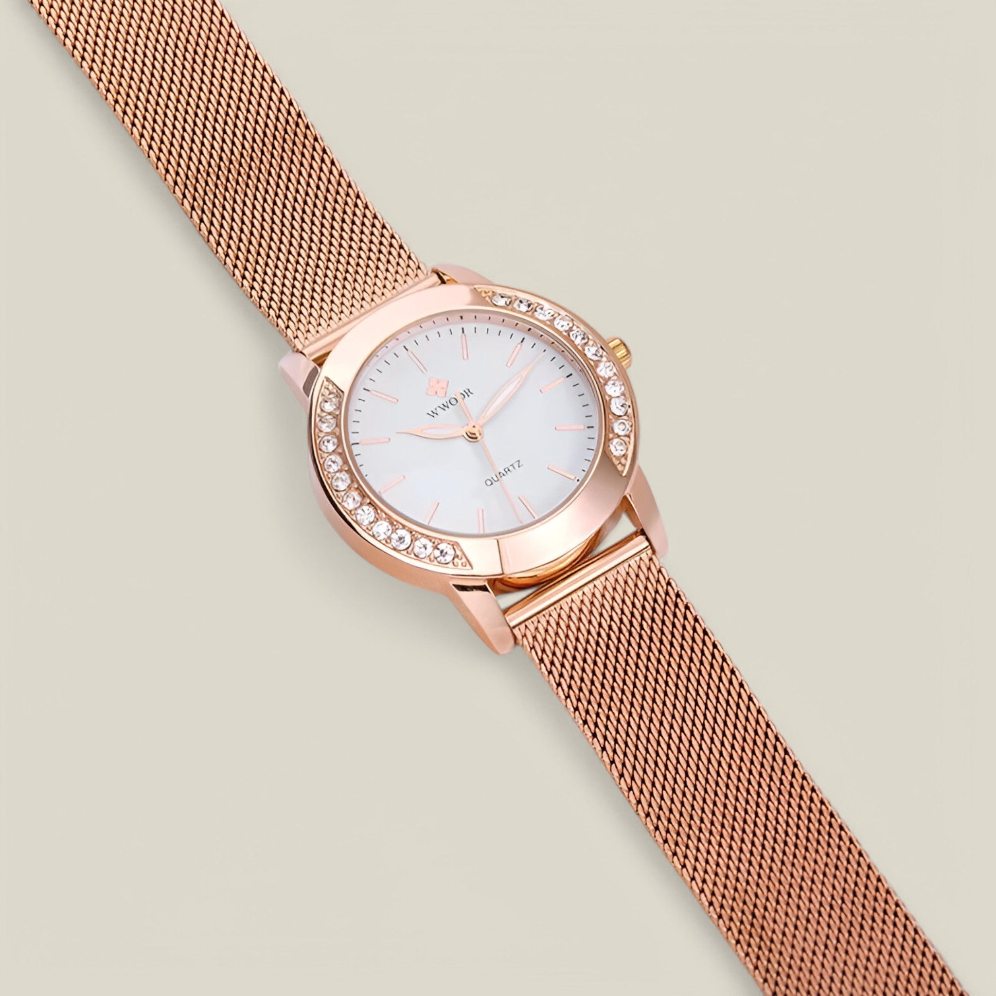 Rose Gold Watch – Elegant Woman Stainless Steel Wristwatch