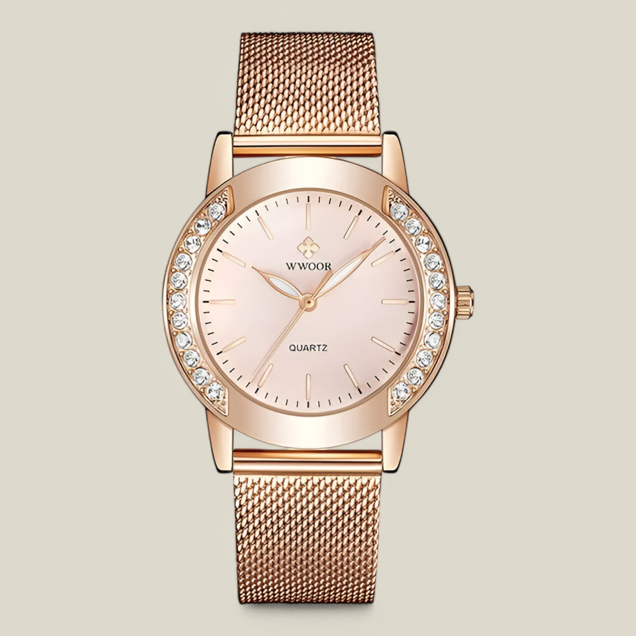 Rose Gold Watch – Elegant Woman Stainless Steel Wristwatch