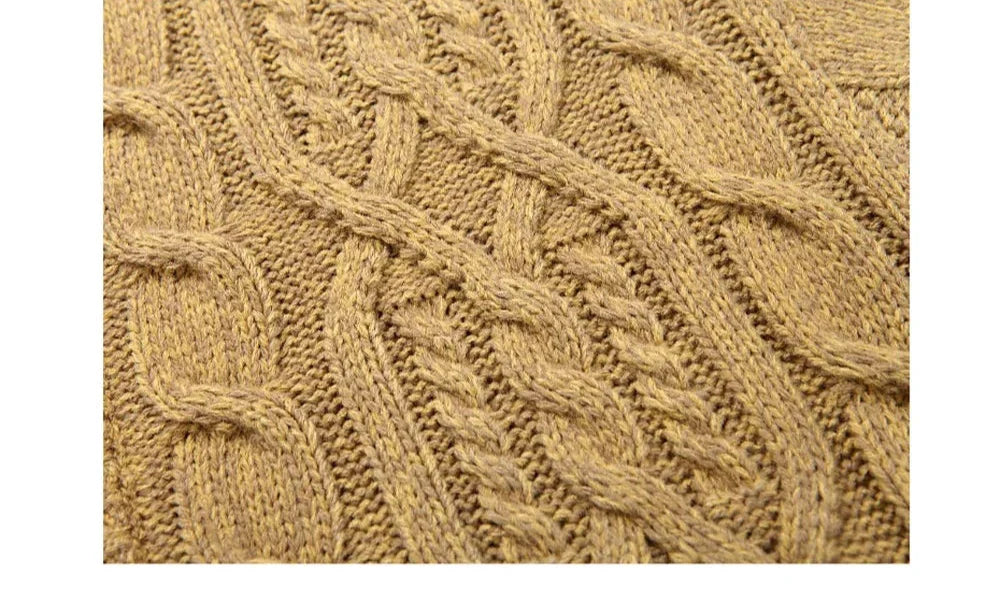 Warm Fleece Men Knitted Button Cardigan