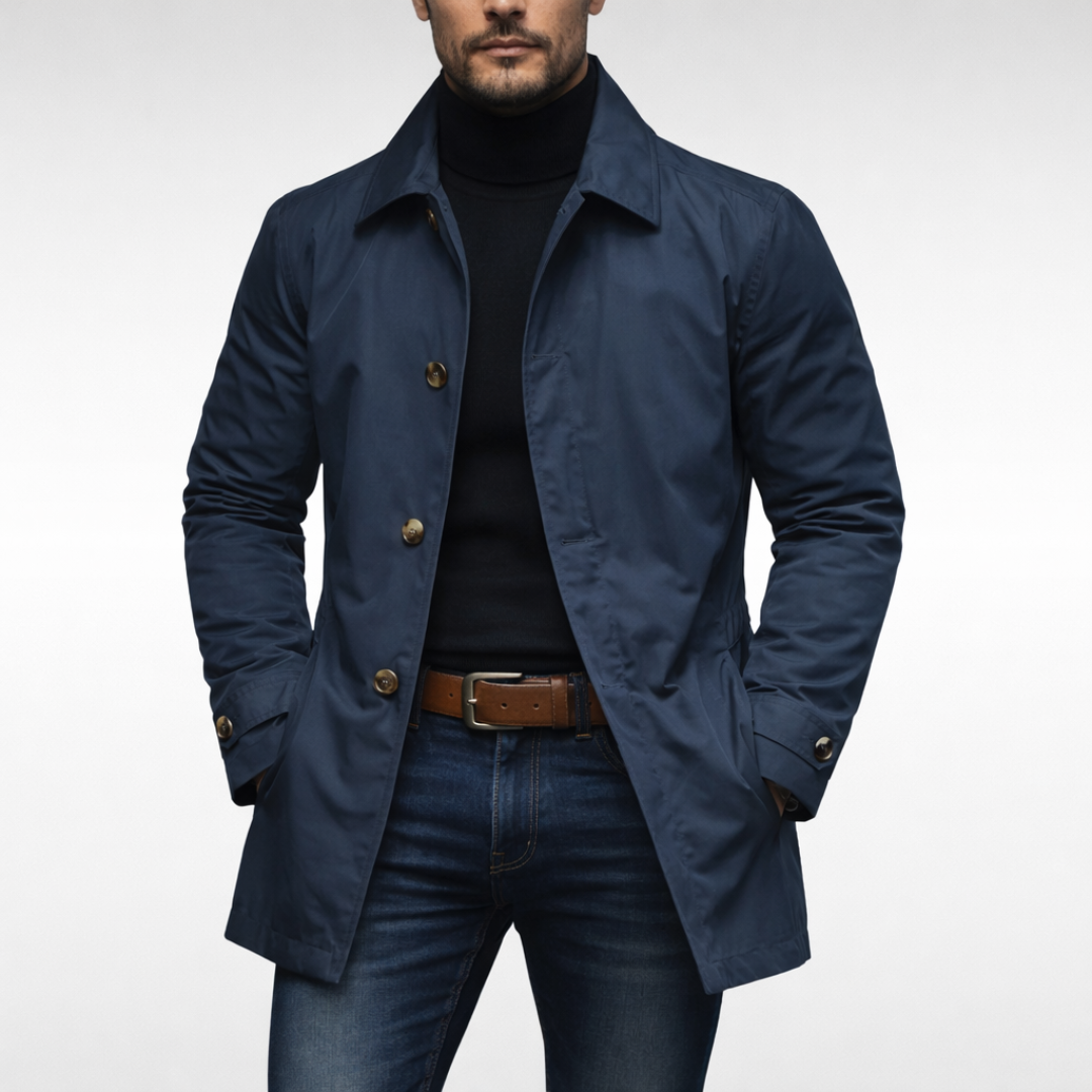 James Weatherproof Long Coat | Men’s Insulated Button Jacket Outerwear