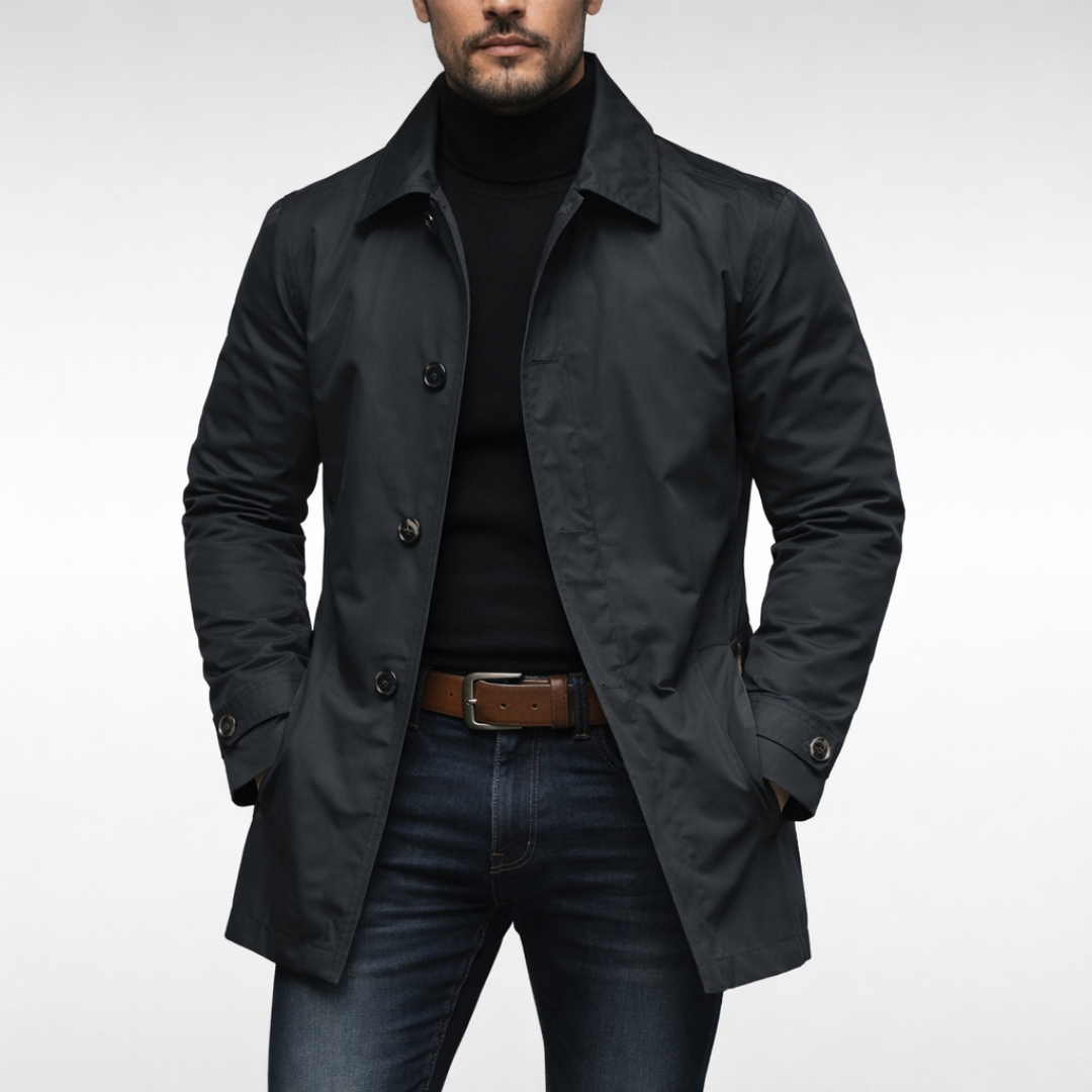 James Weatherproof Long Coat | Men’s Insulated Button Jacket Outerwear