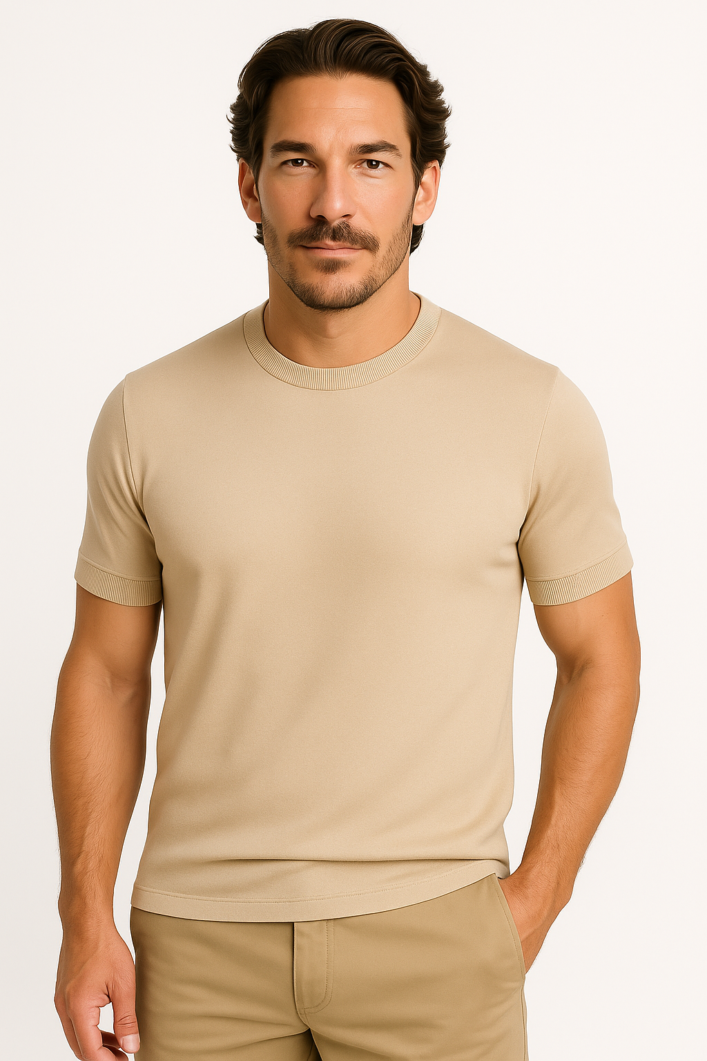 Men’s Cashmere Knit Polo Shirt – Soft Luxury Sweater Top for Smart Casual Wear