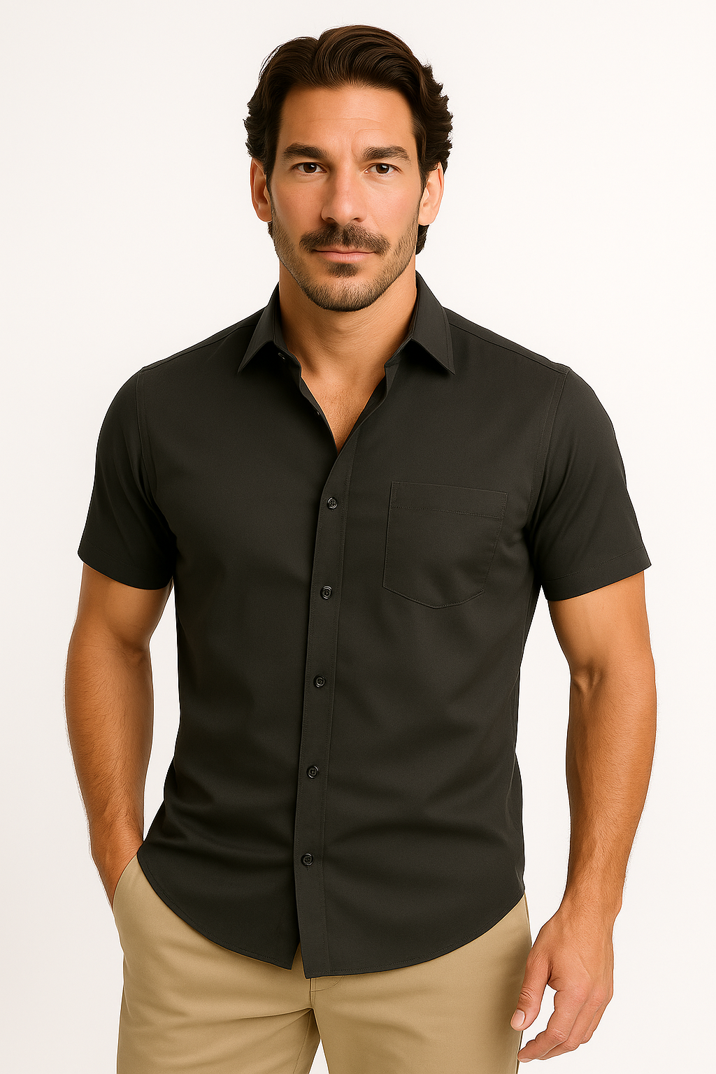Dasfirin | Men Athletic Stretch Fit Shirt
