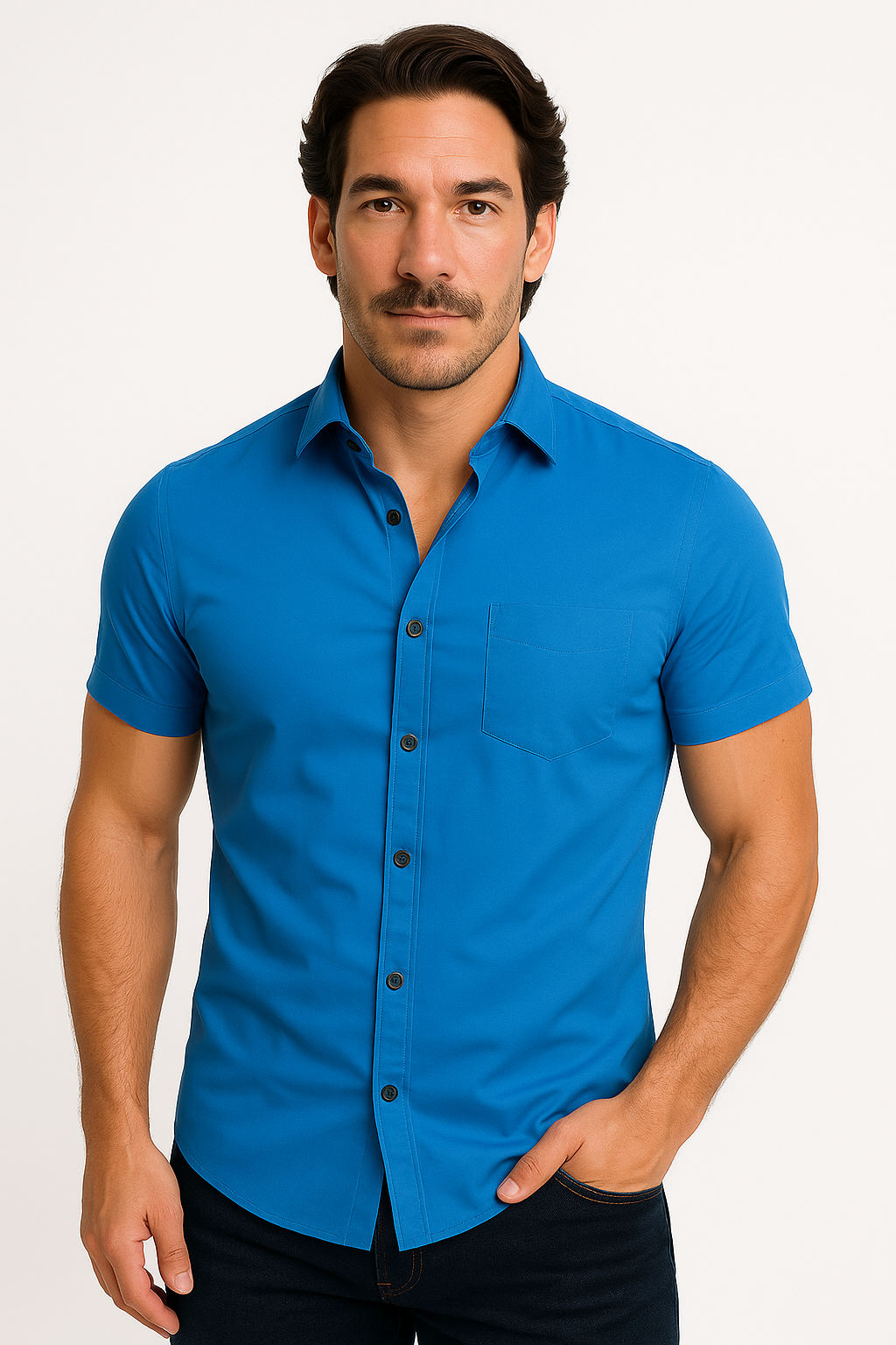 Dasfirin | Men Athletic Stretch Fit Shirt