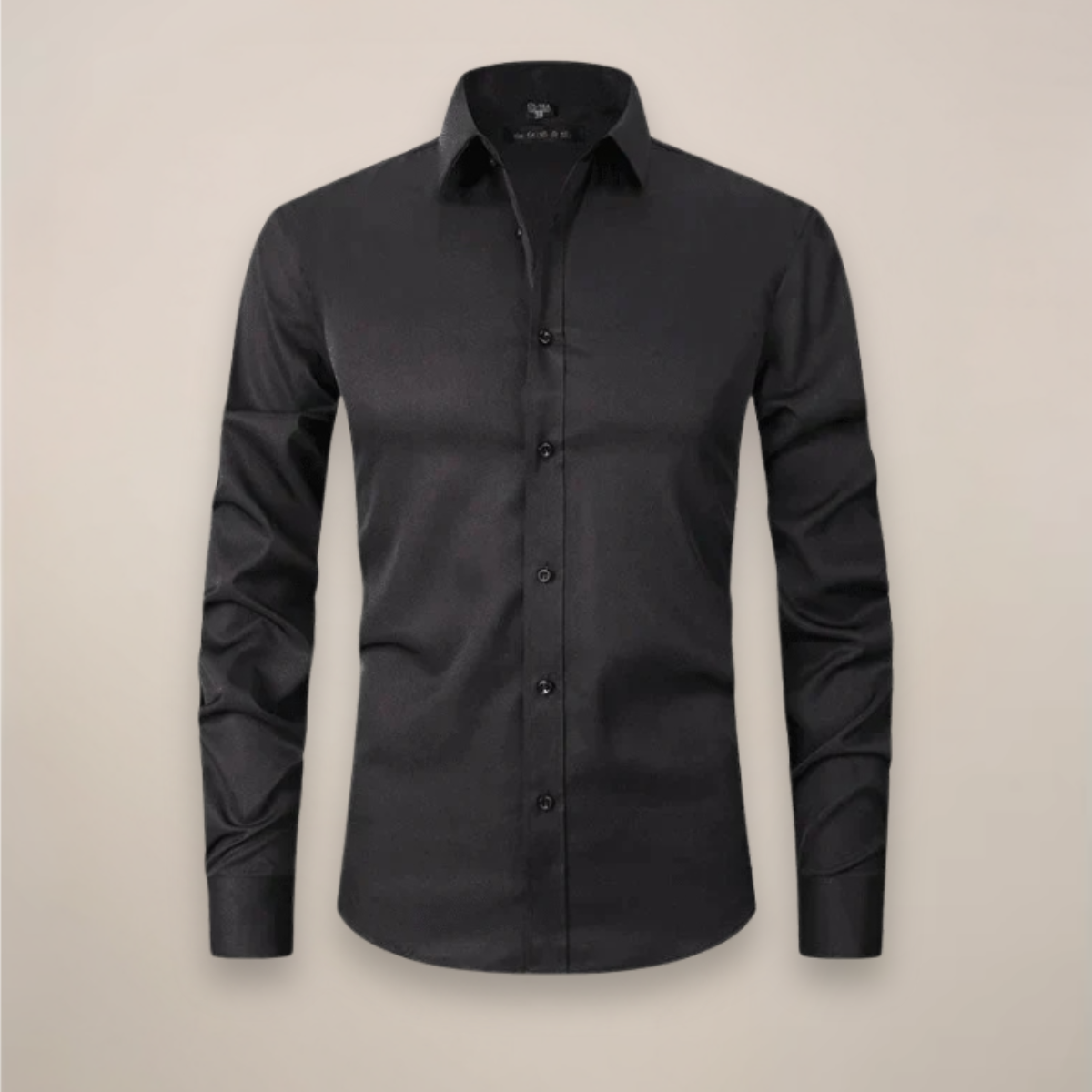 Men’s Long-Sleeved Shirt – Classic Structured Fit with Wrinkle-Free Finish