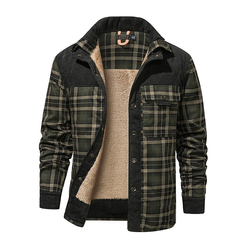 Men’s Sherpa-Lined Flannel Jacket