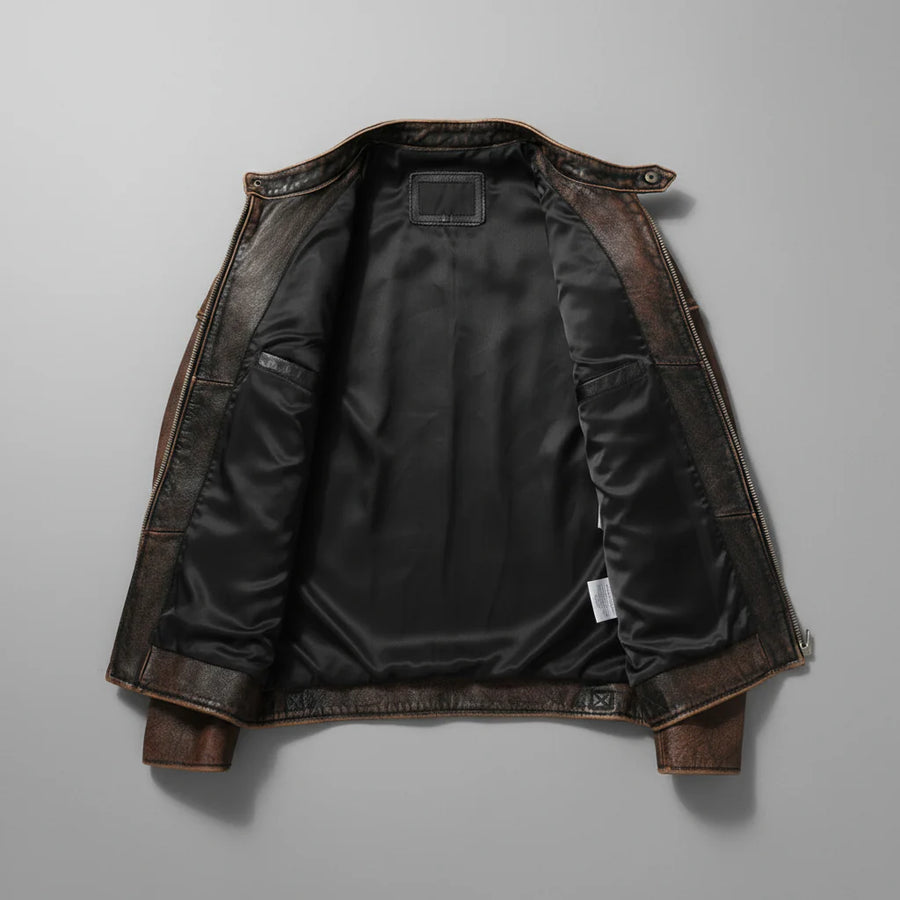 Samer Genuine Leather Jacket – Clean Design, Lasting Quality
