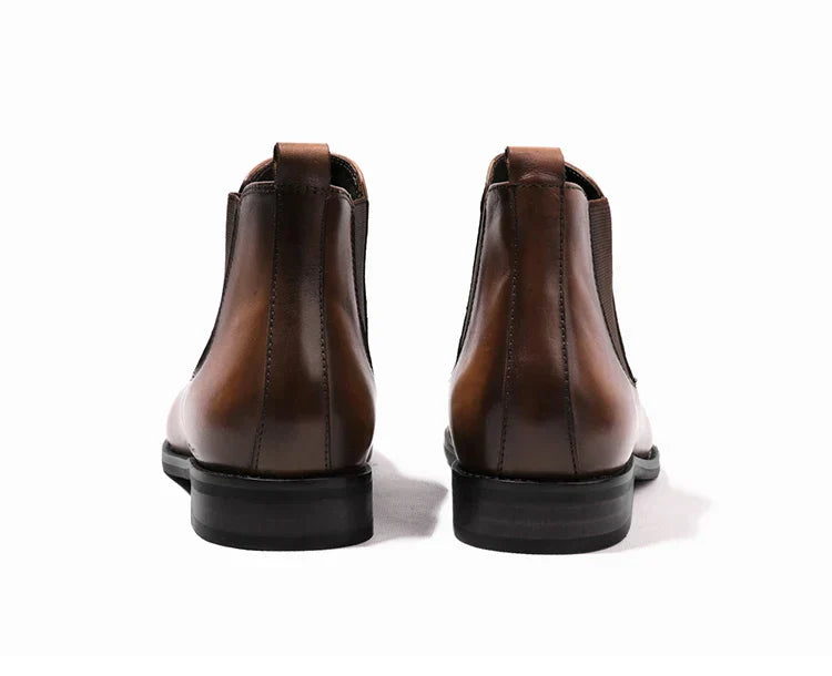 Leandro Bassano Genuine Leather Chelsea Boots
