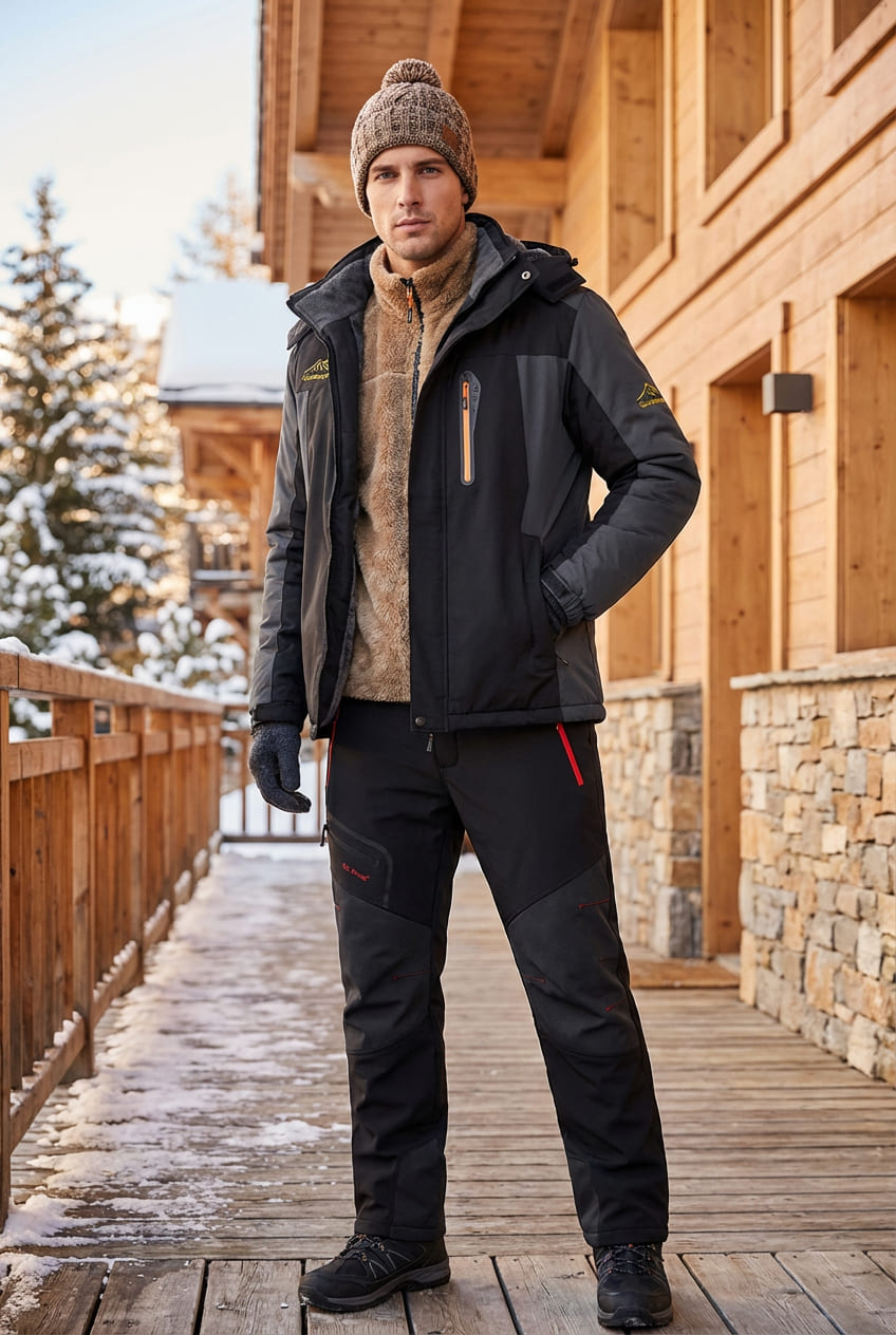Men’s Ski Suit | Waterproof Jacket & Trousers with Insulated Lining