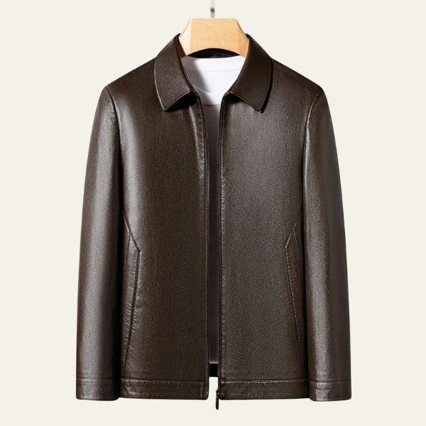 Turin Leather Zip Jacket | Men's Vegan Leather Jacket