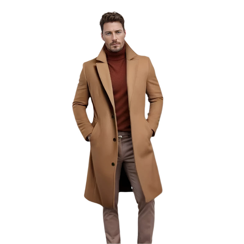 The Langley Mid Trench Length Coat for Men