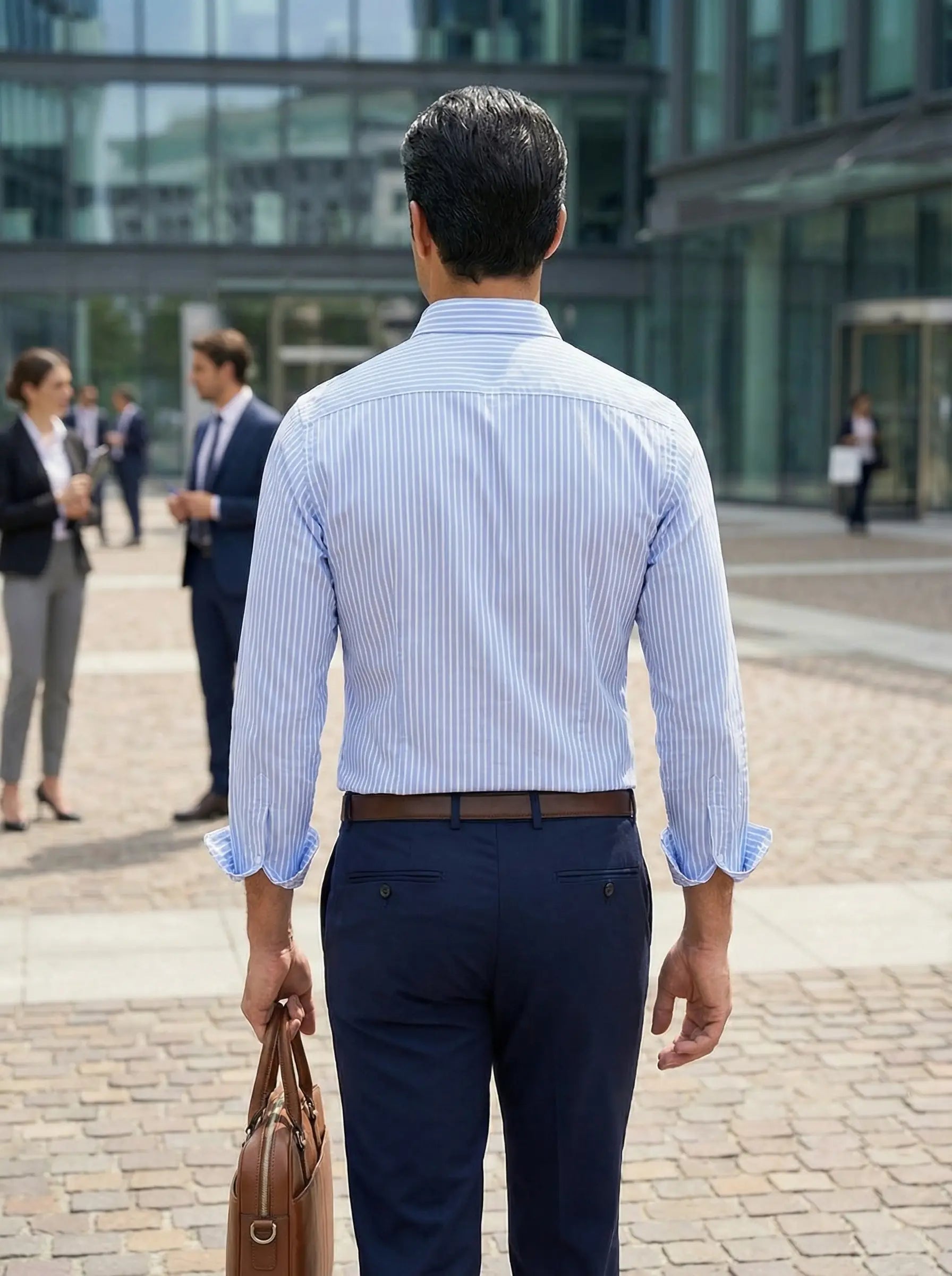 Hugo Men’s Striped Button-Up Shirt Blouse