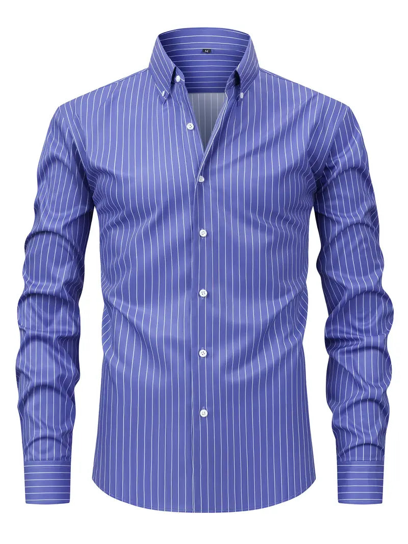 Hugo Men’s Striped Button-Up Shirt Blouse