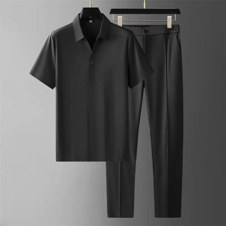 Men's Luxury Two-Piece Polo & Pants Set – Stylish, Comfortable & Versatile