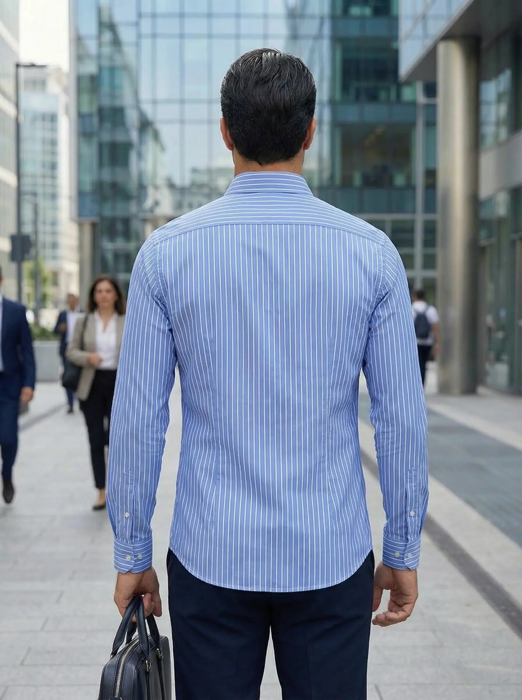 Hugo Men’s Striped Button-Up Shirt Blouse