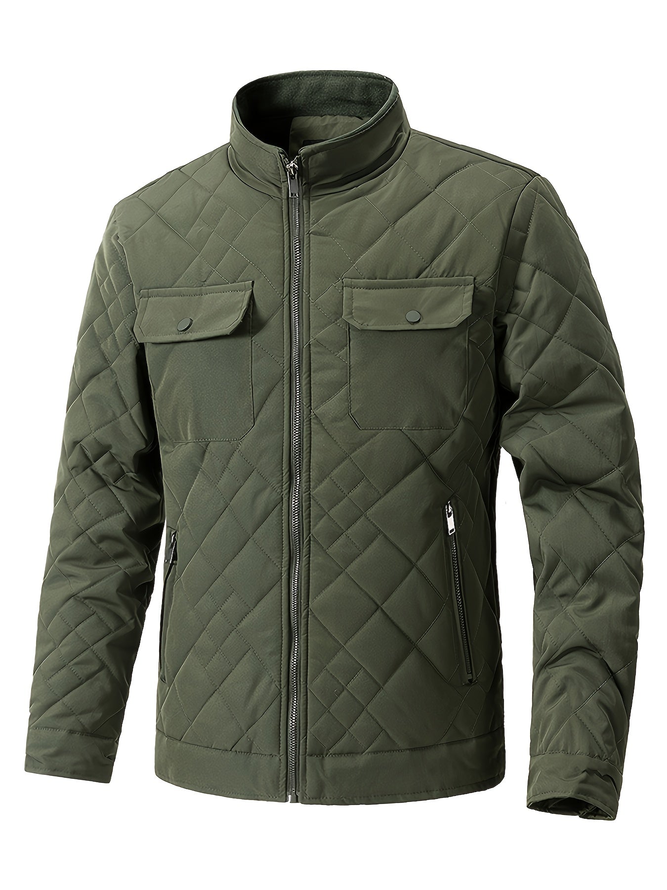 Men’s Full-Zip Outdoor Jacket – Heavy-Duty Warmth for Cold Weather Adventures